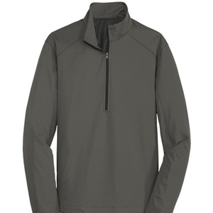 Suéter con capucha de punto para hombre, 100% algodón, manga larga, cuello alto con media cremallera, logotipo bordado personalizado, venta al por mayor 2025 - Product Image 4