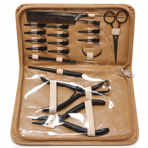 Kit professionnel d'extensions capillaires en acier inoxydable avec ciseaux, peigne, pinces et outils écologiques pour l'installation et le retrait - Product Image 3