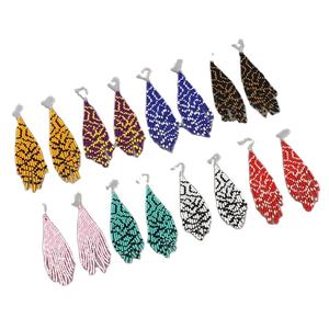 ต่างหูลูกปัดสไตล์วินเทจคุณภาพสูงทำด้วยมือหรูหราปรับแต่งได้หลากสีพร้อมไข่มุก - Product Image 1