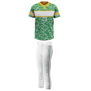 Ensemble de maillot et pantalon de baseball de qualité supérieure, design personnalisé, impression numérique, grande taille, manches courtes, pour équipe de softball - Product Image 1