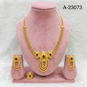 Parure de collier et boucles d'oreilles plaqué or pour mariée, avec breloques pendantes en zircon, en alliage léger, modèle n° 23079 - Product Image 5