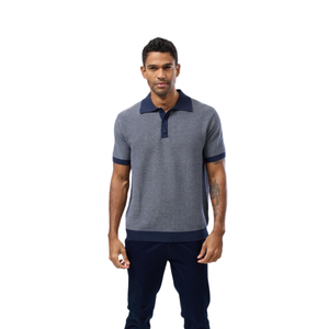 Polo en tricot rayé pour homme, manches courtes, coupe ajustée, respirant, style décontracté, vêtements de qualité supérieure, collections haut de gamme - Product Image 6