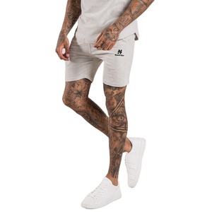 Fabricación de pantalones cortos de algodón de moda de calle alta cordón personalizado estampado negro pantalones cortos cómodos para los hombres - Product Image 1