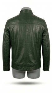 Chaqueta Vintage con Capucha y Cierre Frontal de Cuero Sintético para Hombre - Product Image 2
