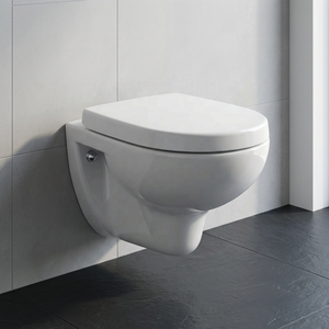 Luxurious Square Wall Hung Water Closet Rimless <b>Ceramic</b> Toilet <b>Pan</b> Premium Bathroom WC Sanitary Ware India - Product Image 2