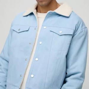 Denim Custom <b>Black</b> Wax Waxed <b>Long</b> Casual Autumn Zipper 100% Cotton <b>Men's</b> <b>Jacket</b> - Product Image 5