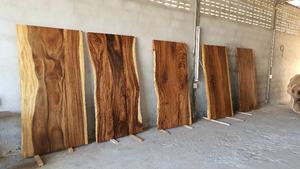 Gabinetes de salón de borde vivo de diseño moderno elegante y único Acabado de madera natural Muebles únicos - Product Image 2