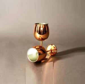 Gobelet à vin en laiton de haute qualité, finition antique, luxe, pour table, fabriqué en Inde, au meilleur prix. - Product Image 2