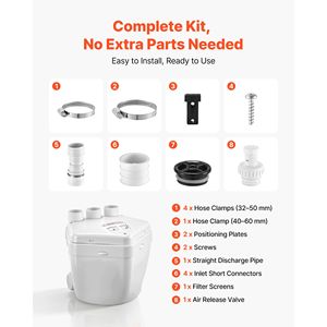 Pompa per lavello multiuso in alluminio pressofuso da 1 HP, 2200 GPH, 3 ingressi e 1 uscita, sollevamento massimo 36 piedi - Product Image 6