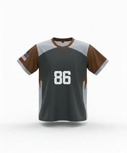 เสื้อยืดคอกลมแขนสั้นสไตล์สปอร์ตสำหรับผู้ชาย พิมพ์ลายหมายเลข 86 และธงชาติอเมริกา แห้งเร็ว ระบายอากาศได้ดี ผ้าฝ้าย 100% ทรงปกติ - Product Image 2