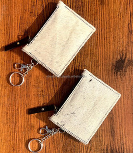 Nouveau porte-monnaie et porte-cartes en cuir de vachette véritable fait à la main personnalisé Mini porte-cartes en cuir véritable de luxe avec porte-clés - Product Image 3
