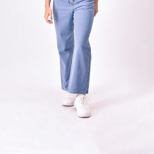 Jeans de Mezclilla Oversize para Mujer, Corte Relajado, Pierna Ancha, Botones, Cintura Media, Estilo Vintage, 100% Algodón, Fabricante OEM al por Mayor - Product Image 2