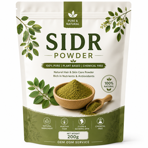 Poudre de feuilles de Sidr pure au meilleur prix OEM, vente en gros, 100% naturelle, 200g, poudre de feuilles de Ziziphus Spina Christi, approvisionnement en vrac d'Inde - Product Image 1