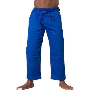 Pantalones de Jiu Jitsu de Color Azul con Cinturón Negro, Hechos a Mano, con Logotipo Personalizado, Producto Nuevo, Lavables a Máquina - Product Image 1