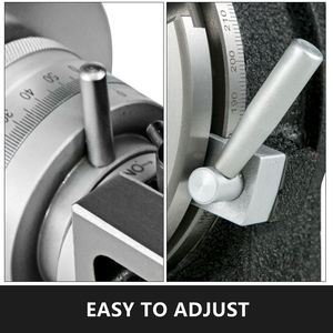 Tavola Rotante Orizzontale/Verticale da 8 Pollici/200 MM con 3 Fessure per Fresatrice, Tavola Rotante MT-3 per Vari Progetti - Product Image 5