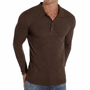 Camiseta Polo de Manga Larga para Hombre de Alta Calidad, Ropa Casual Premium, Fabricante Mayorista, Directo de Fábrica, Camiseta Polo de Manga Larga para Hombre - Product Image 1