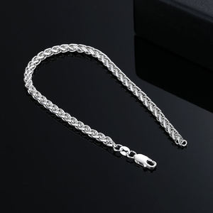 Pulsera de Plata de Ley 925 de Alta Calidad, Chapada en Plata, Estilo Hip Hop, Cadena Cubana para Hombre, Joyería de Moda - Product Image 2