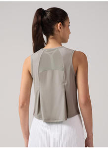 Top de yoga para mujer con logo personalizado, top deportivo con espalda hermosa y almohadillas, chaleco de gimnasio sin mangas con tirantes, ropa deportiva al por mayor - Product Image 4