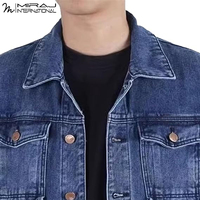 Chaquetas de invierno casuales de mezclilla para hombre, de algodón de alta calidad, en color negro, estilo moderno, nuevo, de primera calidad, personalizadas por OEM.