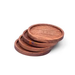 Luxury Wooden <b>Coasters</b> <b>Set</b> For Drink Use Elegant Tabletop Guard - Product Image 1