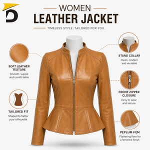 Chaqueta de Piel de Oveja para Mujer, Personalizada, de Alta Calidad, 2026, con Relleno de Algodón Teñido, Ecológica - Product Image 6