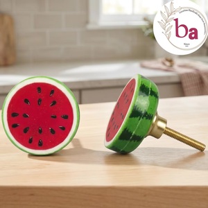 Pomo de Cerámica Moderno para Muebles, Diseño Tropical Novedoso, para Cocina, Baño, Dormitorio, Sala de Estar, Tirador de Cajón, Fácil de Instalar - Product Image 1