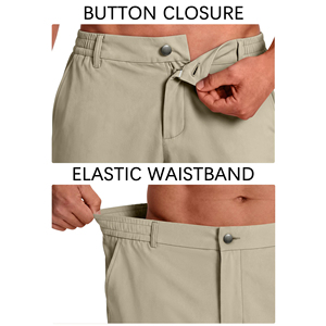 Shorts de golf pour homme Pro Player, coupe slim, respirants, bas de sport, shorts cargo, taille mi-haute, bande élastique, avec poches zippées - Product Image 6