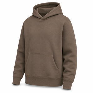 Sudadera con Capucha Oversize de Forro Polar de Poliéster Grueso para Hombre al por Mayor con Bolsillo Canguro, Personalizable, Estilo Urbano, Proveedor OEM ODM - Product Image 3