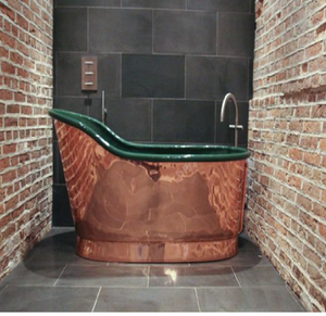 Baignoire élégante en cuivre argenté avec une finition brillante et réfléchissante. Design moderne haut de gamme. Disponible aux prix de gros. - Product Image 4