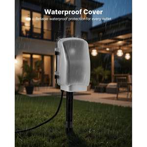 Multiprise extérieure avec cordon d'extension de 15 m, 6 prises, 15 A/1875 W, protection contre les intempéries, protection contre les surcharges, étanche - Product Image 4