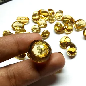 Beautiful Citrine Gemstone Lot Mix Shape Stones Big Size 10To30 Carat Semi Precious Faceted Citrine Gemstone