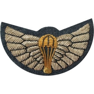Gold Embroidered Wings <b>Patch</b> with Parachute Design <b>Sew</b>-<b>On</b> Nonwoven Felt Applique for Hat Blazer Cap - Product Image 6