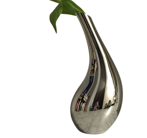 Vase à fleurs de style Art Déco, doré, fait main en aluminium et laiton, pour table de mariage, élégant, léger, décoration, vente en gros - Product Image 5