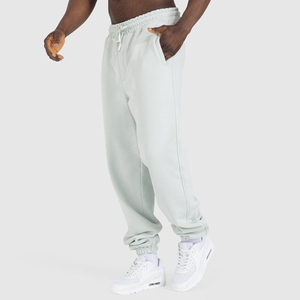 2026 Men's Loose <b>Oversize</b> <b>Sweatpants</b> Jogger 100% Cotton Double Knit Gym Wear With Pocket Decoration Baggy Pants - Product Image 2