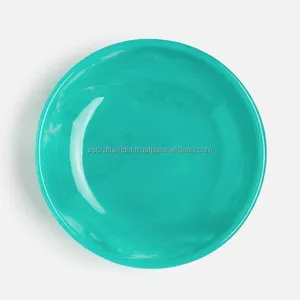 Ensaladera personalizada de resina hecha a mano con textura de mármol Aqua Swirl decoración del hogar tazón para el hogar redondo Hotel restaurante y Bar - Product Image 2