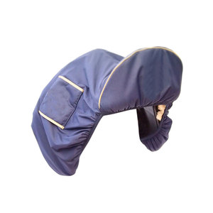 Housse de selle de cheval en nylon bleu marine, imperméable et anti-poussière - Product Image 2