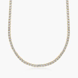 Collar de tenis con diamantes cultivados en laboratorio de 10.00 quilates, cadena de oro de 10 quilates con diamantes completos, joyería fina de alta gama, proveedor OEM ODM - Product Image 4