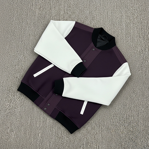 OEM Custom Printed Logo Winter Without Hood Waterproof 100% Wool Varsity Jacket Men's Casual Baseball Zipper Closure - Product Image 3