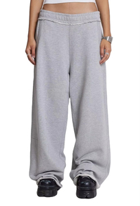 Custom <b>Women's</b> Mid Waist Casual Loose Fleece <b>Joggers</b> Pockets Spring Pants OEM Service Custom Logo Design Reasonable Price - Product Image 3