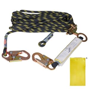 Corda di Sicurezza Verticale 0,55FT X 25FT in Poliestere per Coperture, Tensione di Rottura 30 KN, Fibbia a Linguetta, Protezione Anticaduta per Acciaio - Product Image 4