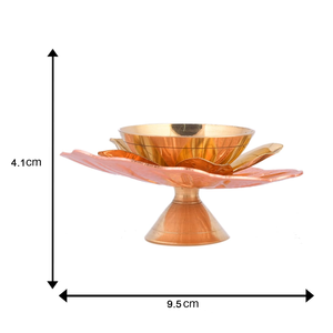 Handcrafted Brass Lotus Diya Set of 2 Traditional <b>Oil</b> <b>Lamp</b> Deepak Deepam for Pooja Home Temple Prayer Room Diwali Decoration - Product Image 5