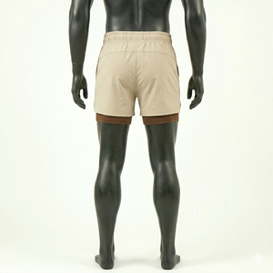 OEM Private Label 2 1 Men's Running Gym Workout <b>Shorts</b> Inner Compression Liner Four-Way <b>Stretch</b> Lightweight Quick Dry 100% - Product Image 4