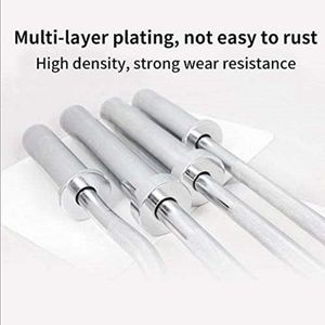 For Olympic 5Ft Solid Iron Fitness Barbells Weightlifting Barbell with Bar Plates - Product Image 3