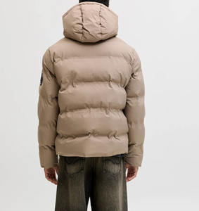 Blouson matelassé à capuche pour garçons, décontracté, écologique, doublure Sherpa épaisse, poches zippées, chaud et isolé pour l'hiver, 100% coton - Product Image 2