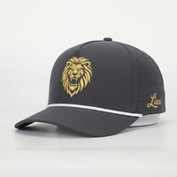 Gorra de Béisbol Deportiva de 5 Paneles con Diseño Personalizado al por Mayor, Gorra de Poliéster con Logotipo Bordado OEM, Gorras con Orificios Cortados con Láser