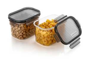 Rectangular PP Food Storage Container Set Airtight Clip-on <b>Lid</b> Stackable Minimalist Design for Kitchen Meal Prep Travel - Product Image 3