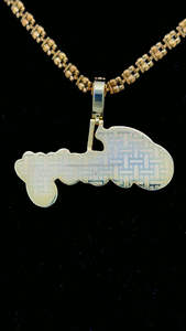 Nombre personalizado Moissanite colgante con chapado en oro Hip Hop Rock estilo Iced Out joyería para esposa novia regalo para seres queridos - Product Image 6