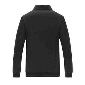 Chaqueta Bomber Azul Marino para Hombre, Cuello Alto, Cierre de Cremallera, Corte Regular, Color Sólido, Estilo Casual, Material Poliéster, Estilo Otoñal - Product Image 3