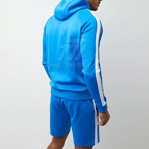 Conjunto de Sudadera con Capucha y Pantalones Cortos Ligeros de Dos Piezas, Color Sólido, 2026, para Hombre, Venta Caliente - Product Image 6