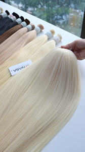 2025 vente chaude en vrac Extensions de cheveux vierges vietnamiennes 100% naturel droit 60cm couleur claire de haute qualité - Product Image 4